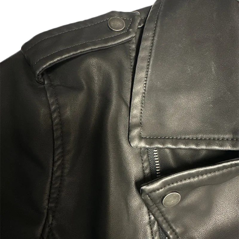 brave soul mens biker jacket long sleeve black winter outwear1