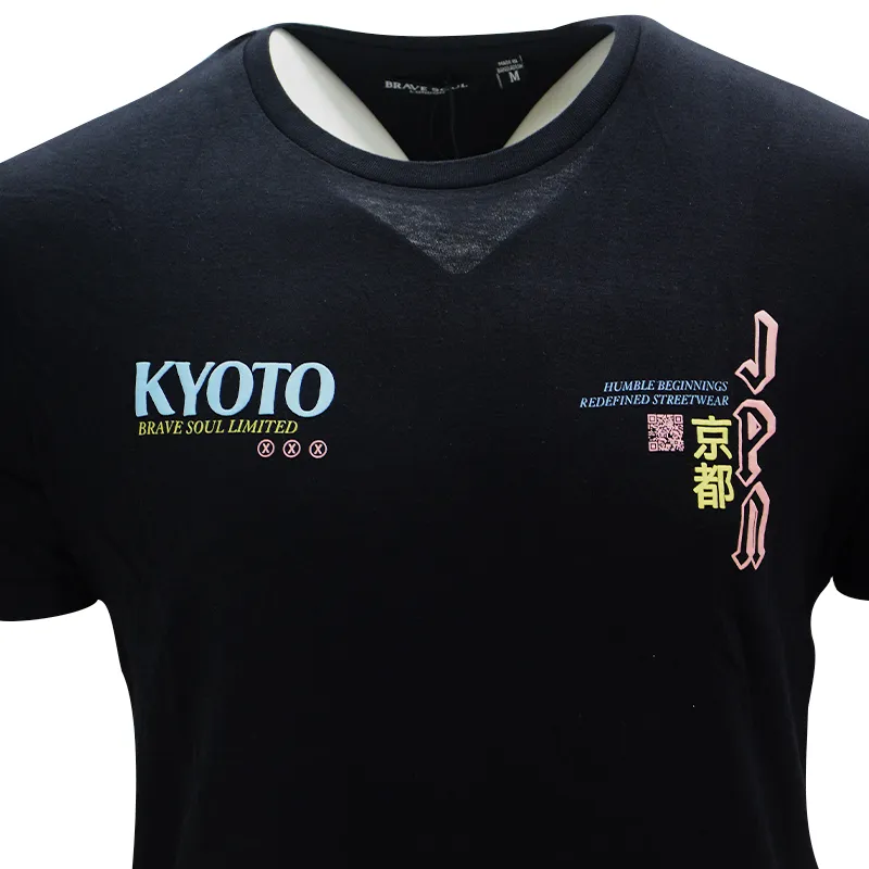brave soul shibuya mens japanese print t shirt black1