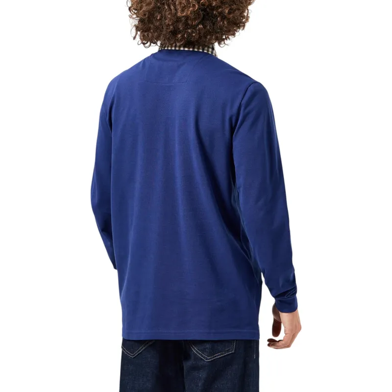 weekend offender walker mens long sleeve polo shirts bright navy1