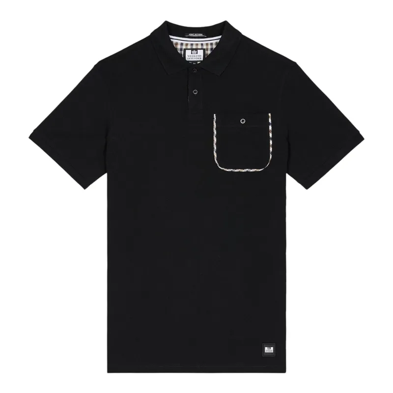 weekend offender spence mens polo shirts black1