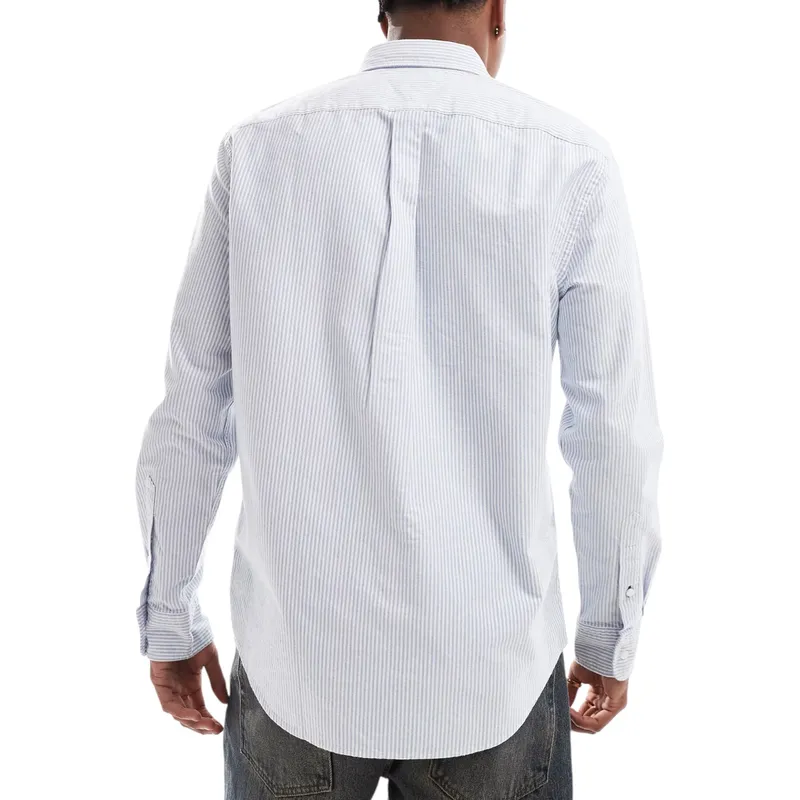 tommy hilfiger mens oxford shirts blue stripe1