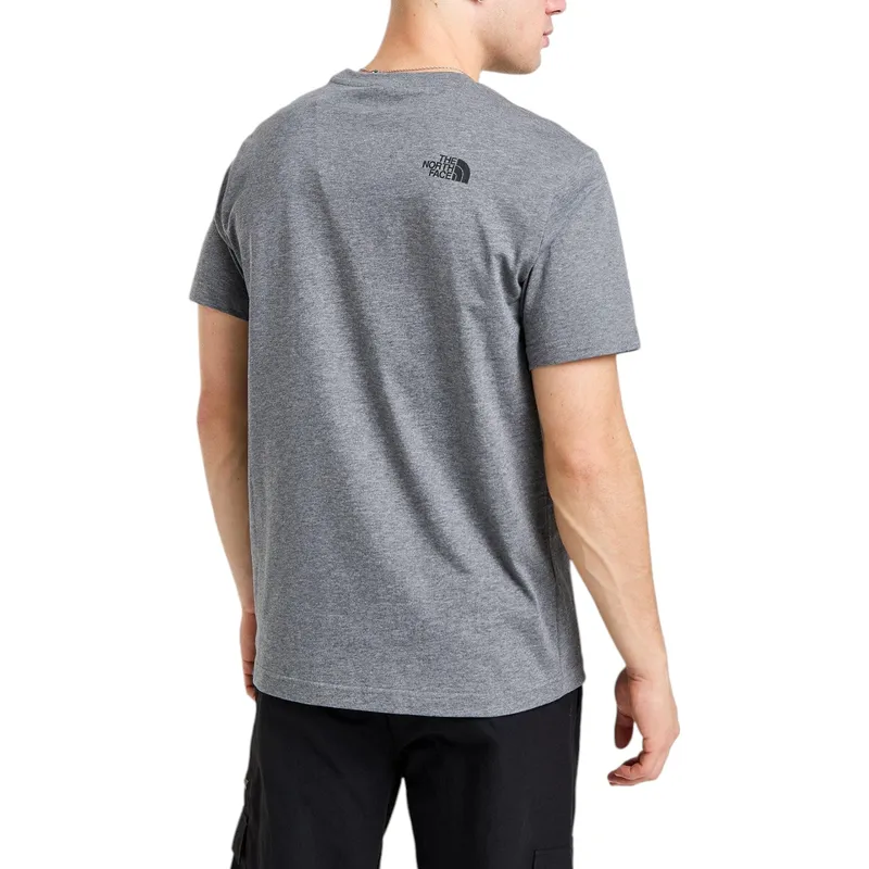 the north face t-shirt mens t shirt grey1