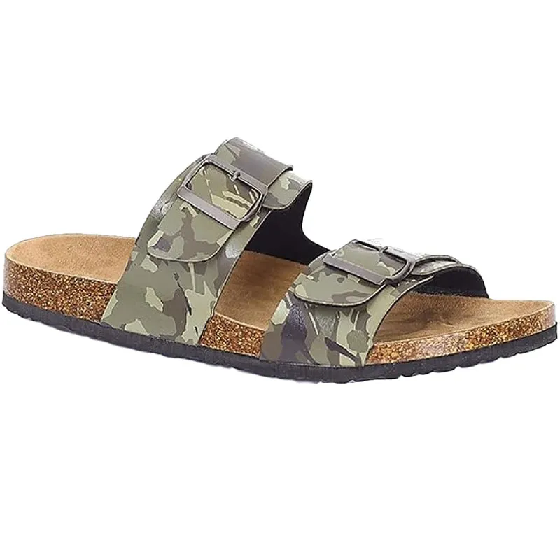 brave soul mens sandals beach pool sliders summer flip flops camo1
