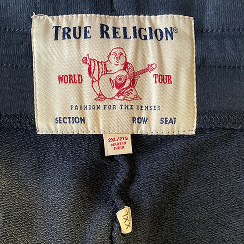 true religion mens trouser jogging bottom fleece jogger letters1