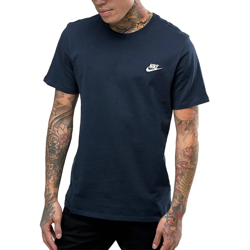 nike mens logo t shirts crew neck short sleeve sports jersey navy1
