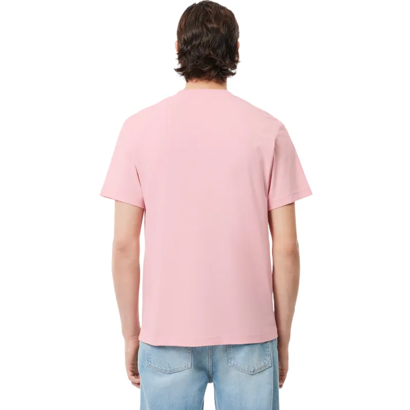 lacoste th6709 mens t shirts pink1