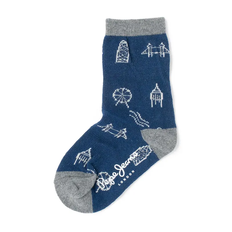 pepe jeans boys trainer socks 2 pack comfy crew sports socks navy1