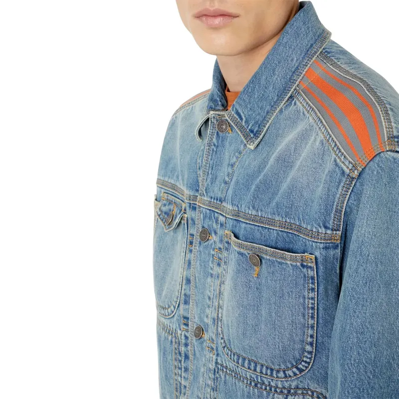 diesel d bas 0eiaw mens trucker jacket denim regular fit1
