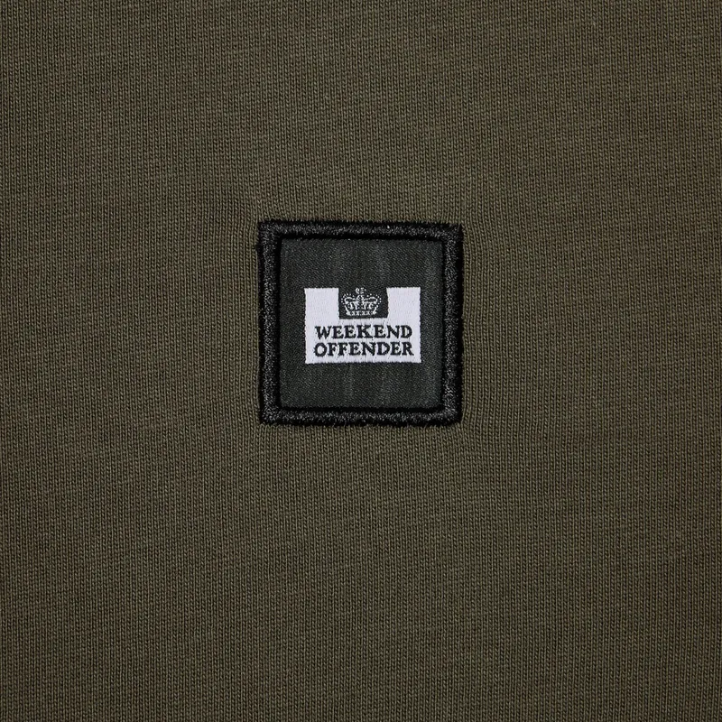 weekend offender mens t shirts plain cotton tops castle green1