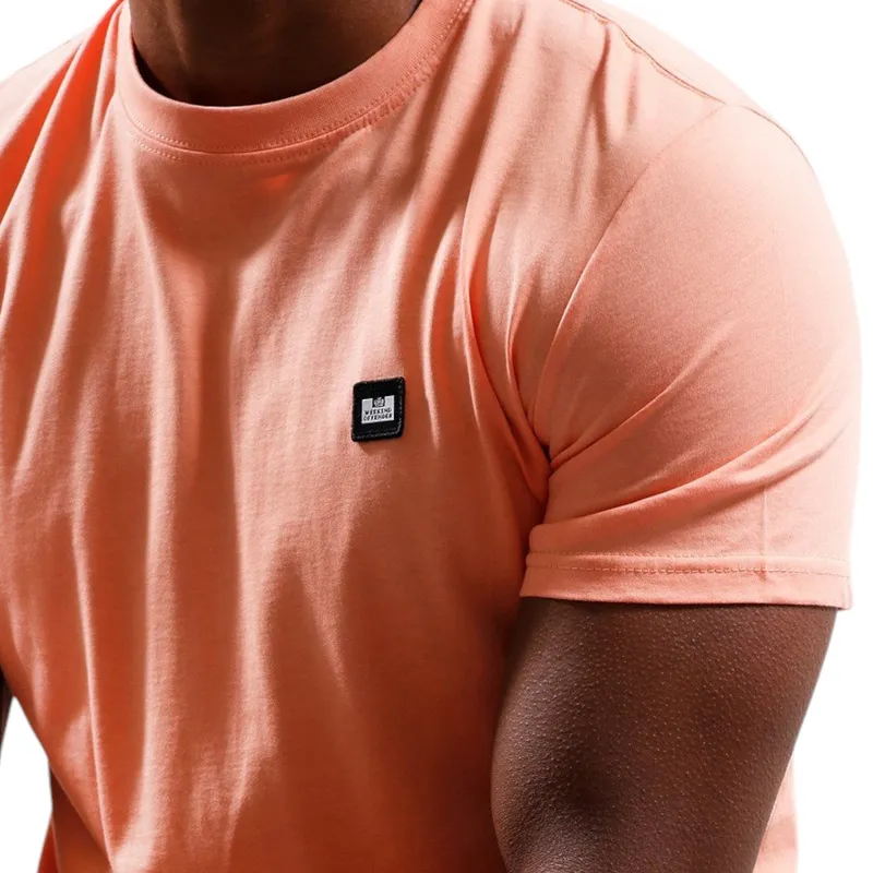 weekend offender mens t shirts plain cotton tops peach1