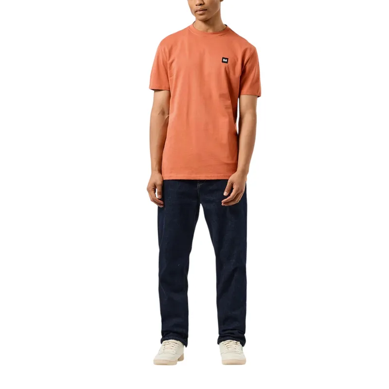 weekend offender mens t shirts plain cotton tops orange1