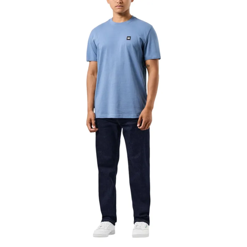 weekend offender mens t shirts plain cotton tops baltic blue1