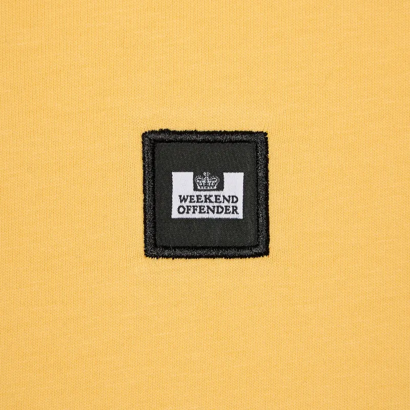 weekend offender mens t shirts plain cotton tops yellow1