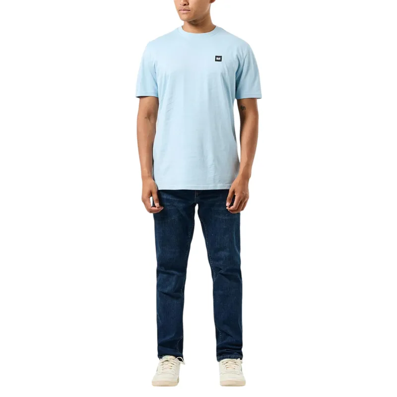 weekend offender mens t shirts plain cotton tops arctic blue1