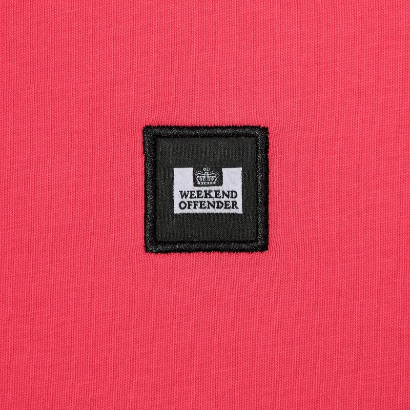 weekend offender mens t shirts plain cotton tops anthurium pink1