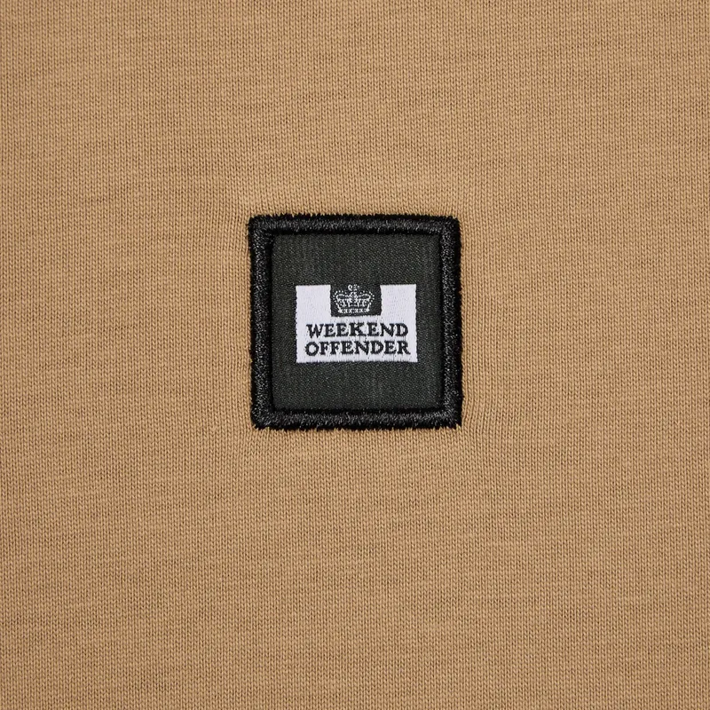 weekend offender mens t shirts plain cotton tops beige1