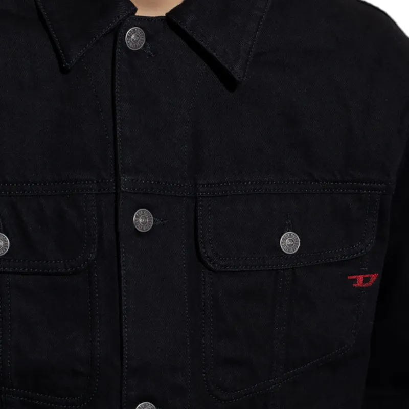 diesel d-bercy 09b86 mens denim jacket padded trucker1