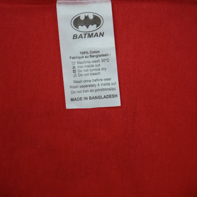 unisex kids boys t shirts and shorts set batman print outfits red & black1