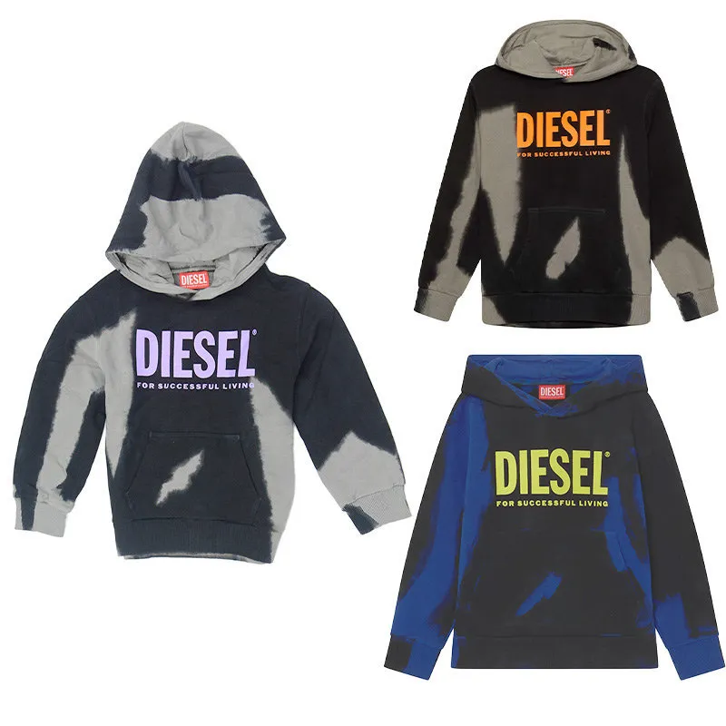 diesel snork unisex kids girls pullover fleece hoodie purple1