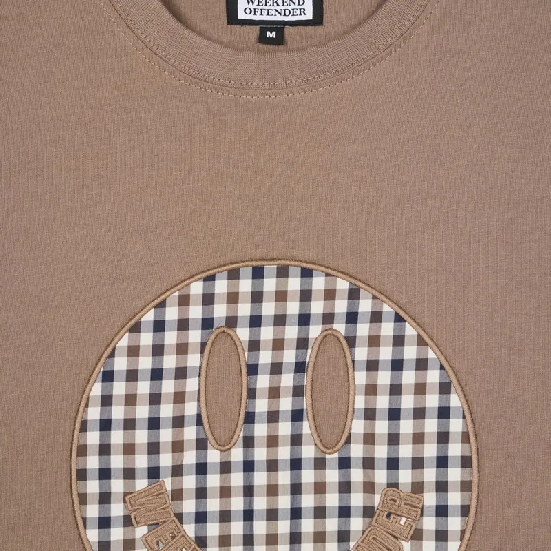 weekend offender tambay smiley mens t shirts crew neck brown1