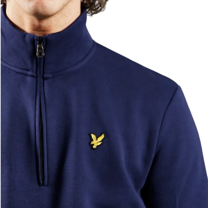 lyle & scott ml2022v loopback half zip mens jumper bright navy1