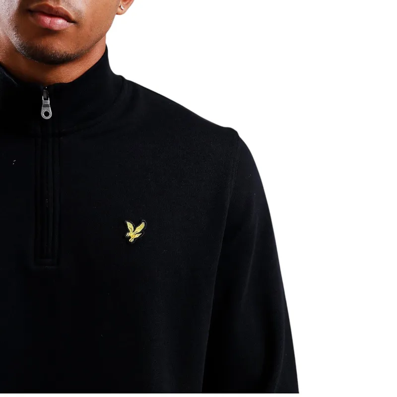lyle & scott ml2022v loopback half zip mens jumper jet black1