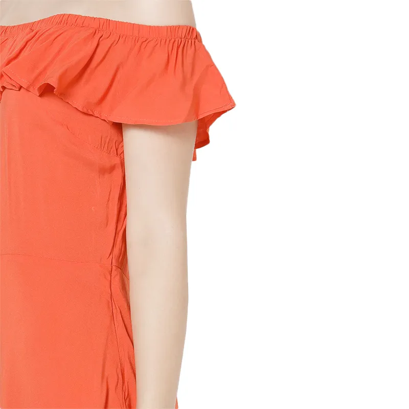 brave soul aruba women off shoulder min dress red1