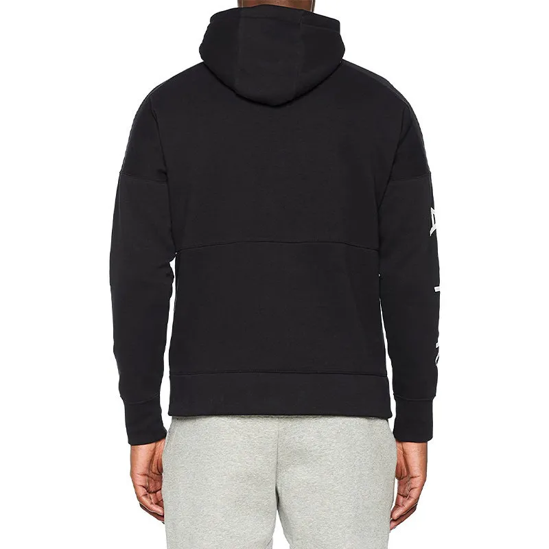 nike air 886044 mens fleece hoodie club zip arm print black1