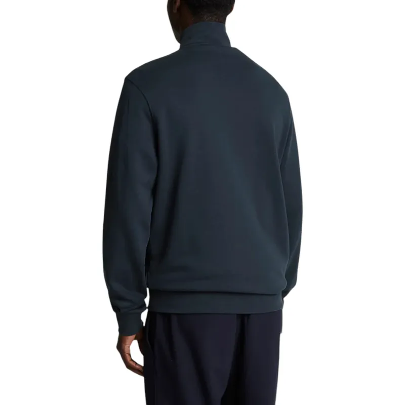 lyle & scott ml2022ton tonal eagle half zip mens dark navy1