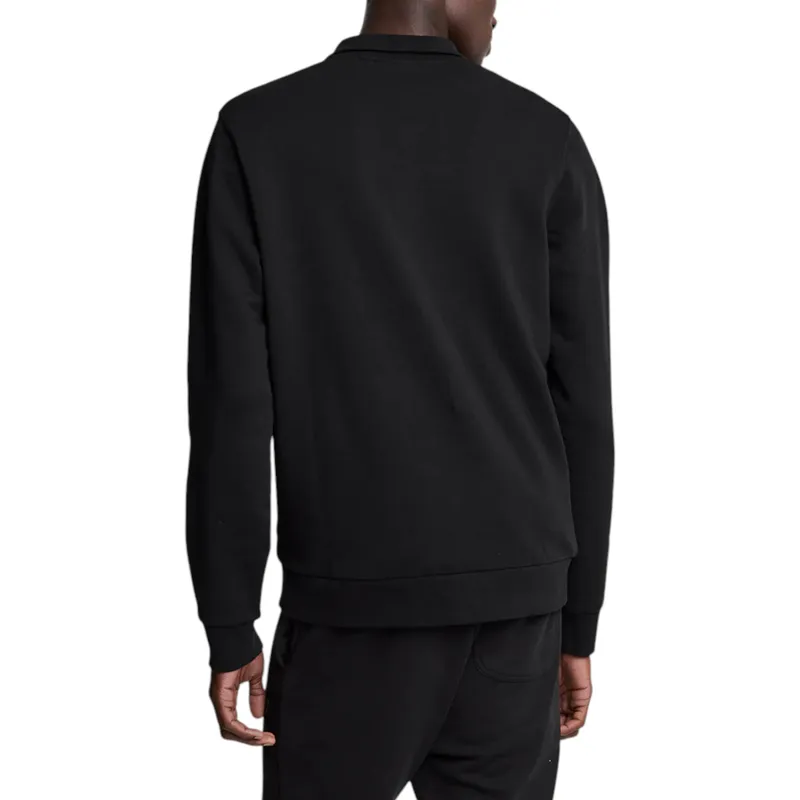 lyle & scott ml2022ton tonal eagle half zip mens jet black1