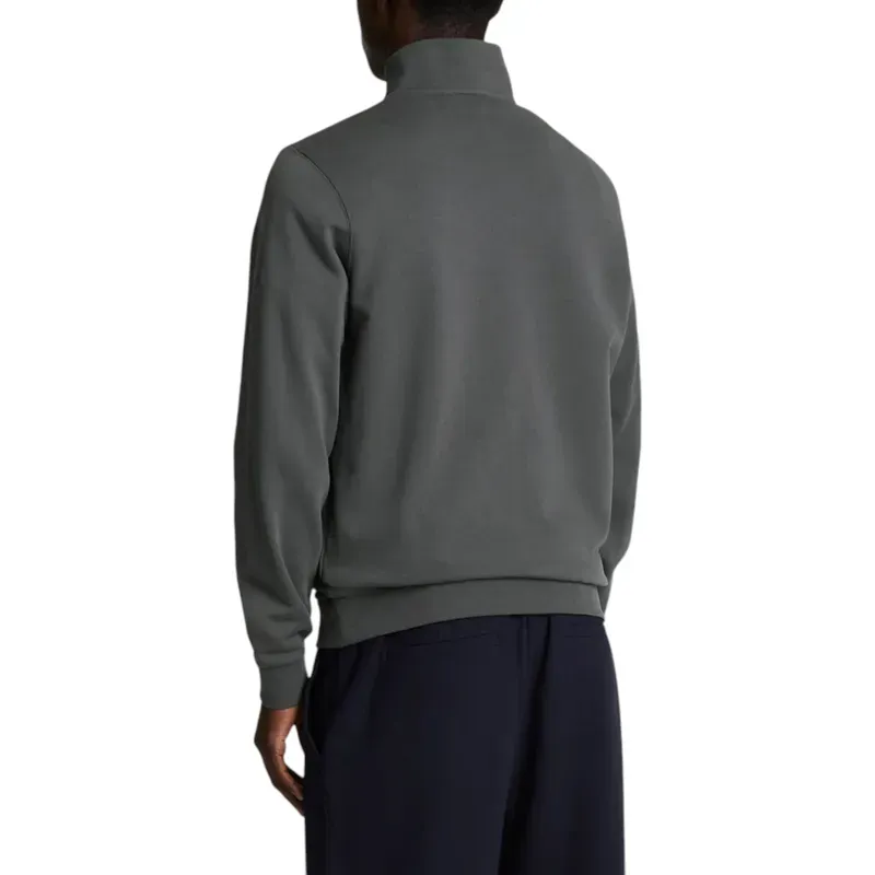 lyle & scott ml2022ton tonal eagle half zip mens gunmetal1