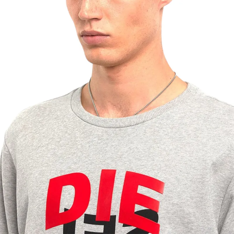 diesel s girk n80 mens sweatshirt crew neck grey1
