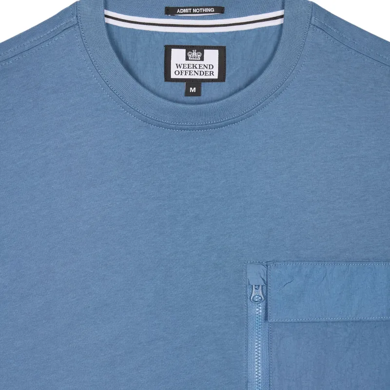 weekend offender takaji mens t shirts crew neck baltic blue1