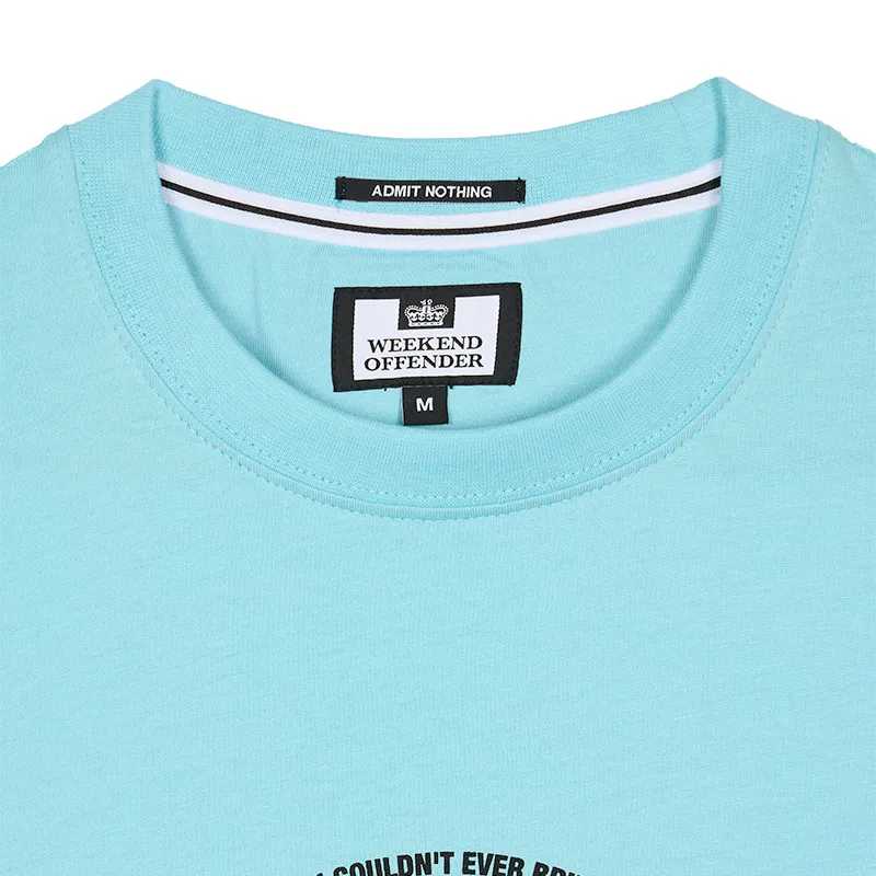 weekend offender mens t shirt resurrection tee aqua blue1