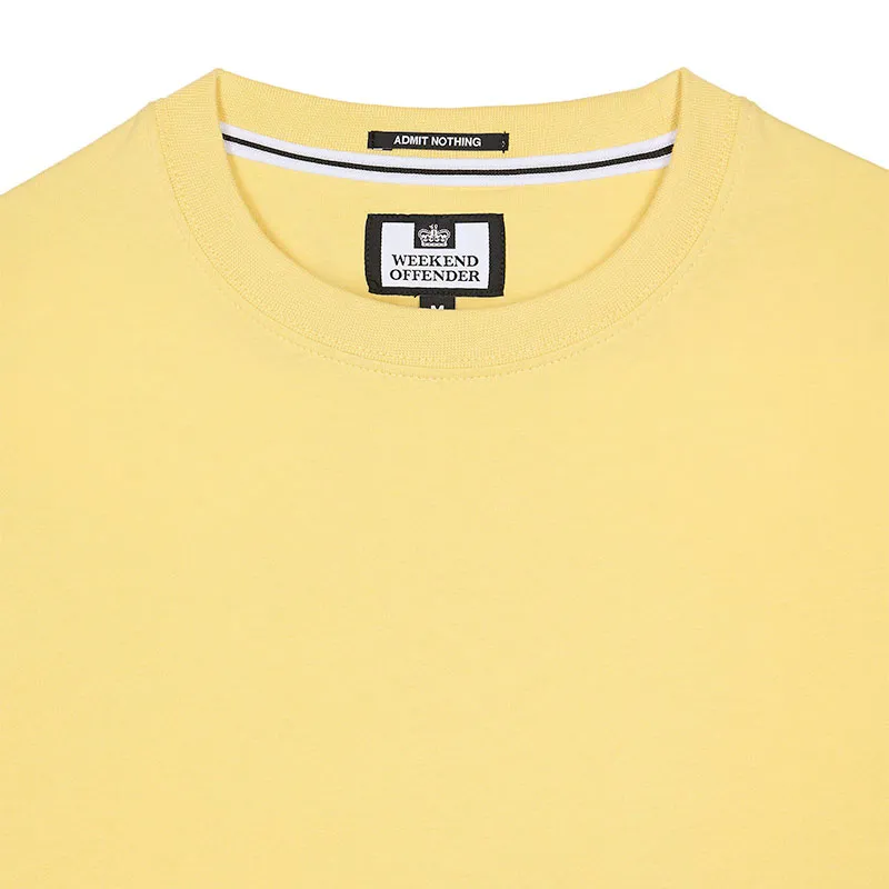 mens weekend offender t shirt ryan summer tee yellow1