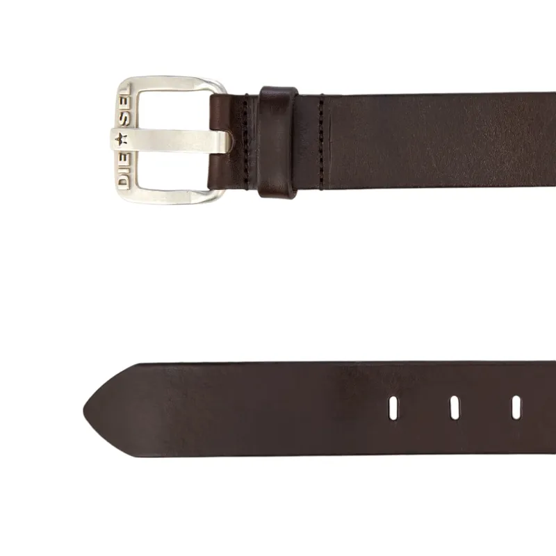 diesel b-star mens genuine leather belts metal buckle brown1