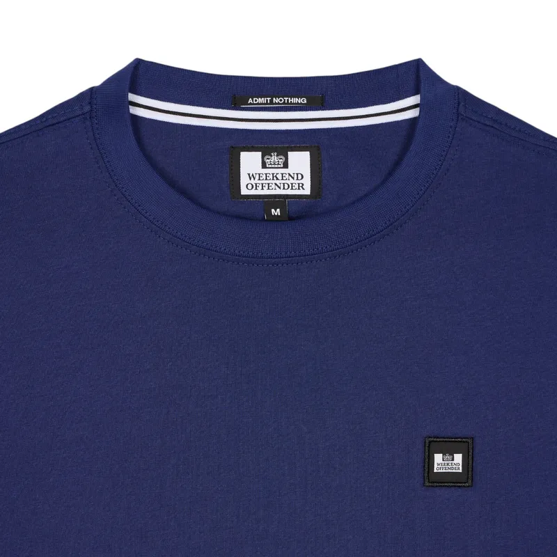 weekend offender cannon beach plus mens t shirt crew neck bright navy1