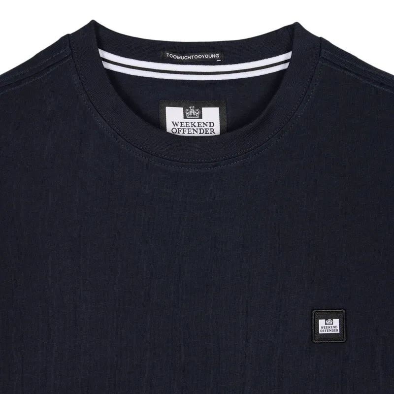 weekend offender cannon beach plus mens t shirt crew neck navy1