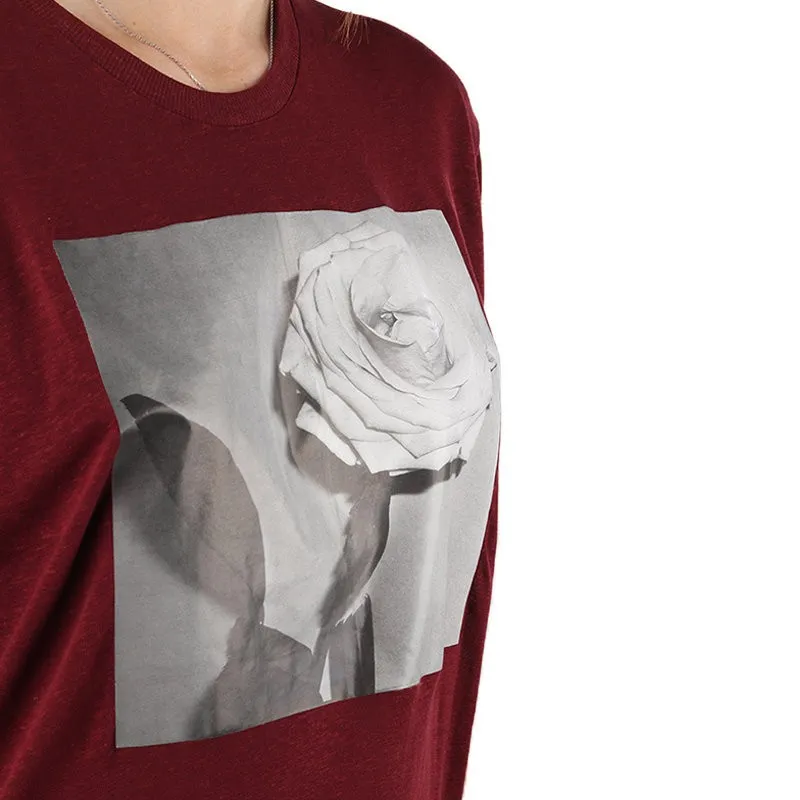 diesel t rachel p womens t-shirt lyocell crew neck burgundy1