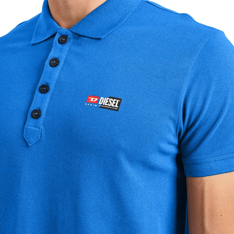 diesel t-weet-split mens polo t shirt regular fit royal blue1