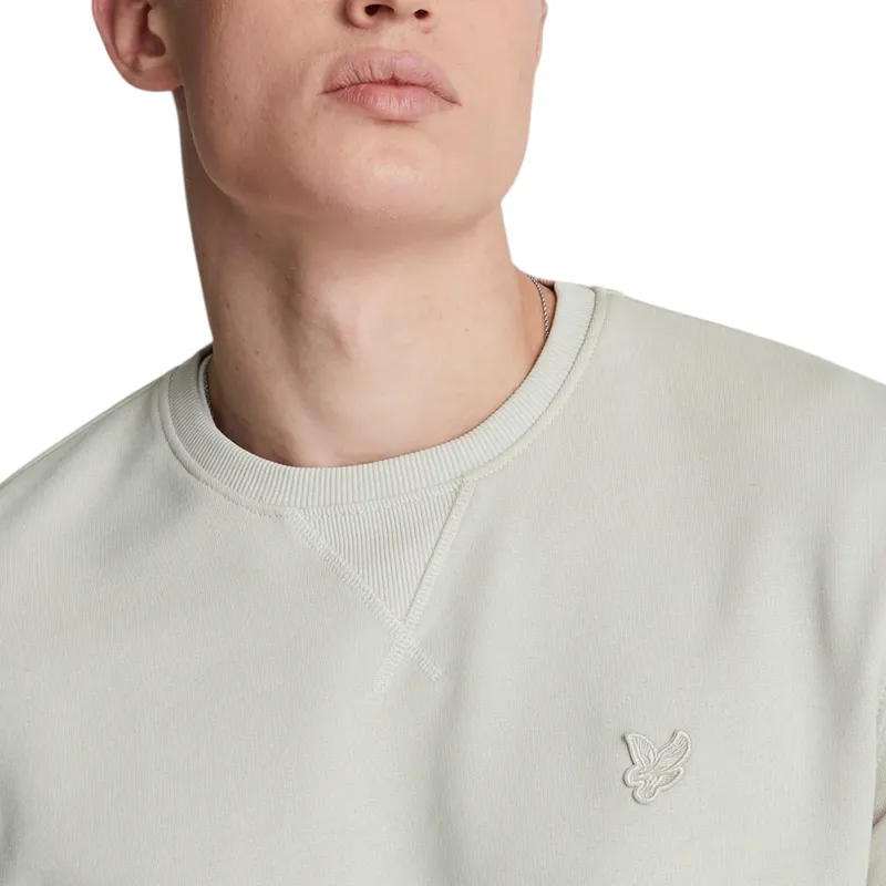 lyle & scott ml424ton tonal eagle mens crew neck knitted jumper cove1