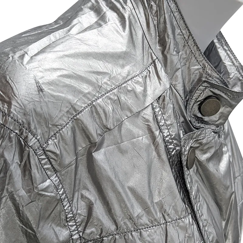diesel jat matal womens biker jackets winter coat silver1