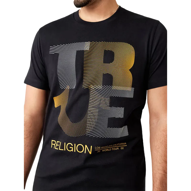 true religion 107588 mens t shirts short sleeve buddha tee black1