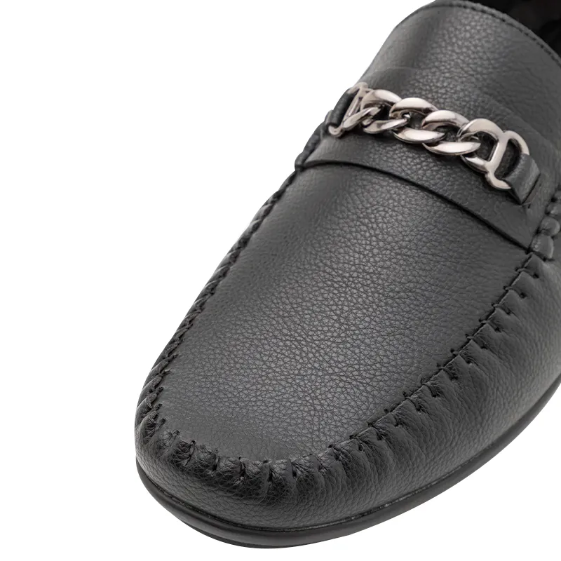 brave soul mens slip on loafers casual party shoes black1