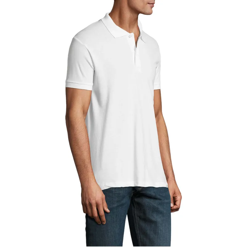 mens polo shirts regular fit casual summer cotton tee white1