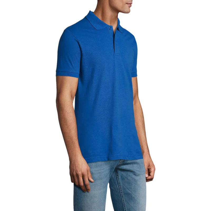 mens polo shirts regular fit casual summer cotton tee royal blue1