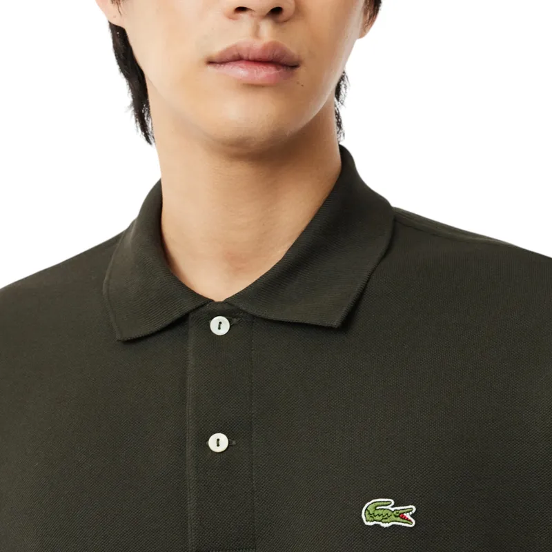 lacoste l1212 mens polo t shirts classic fit short sleeve khaki1