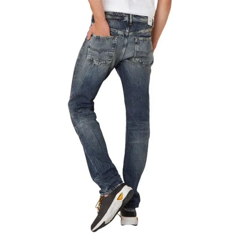 diesel buster 084wn mens denim jeans distressed regular slim  blue1