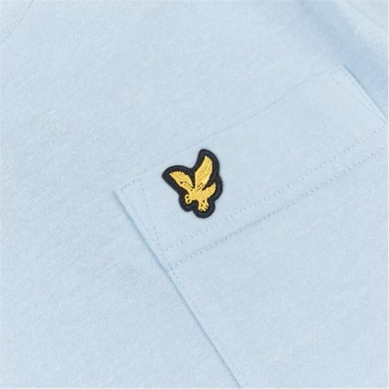 lyle & scott mens short sleeve t shirts regular fit top light blue1