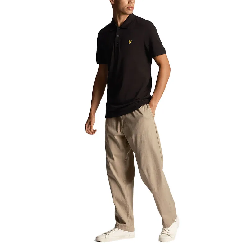 lyle & scott mens polo shirt summer sport golf tee black1